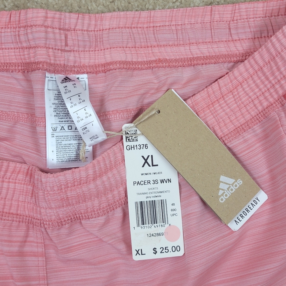 NWT Adidas Women Pink Atheletic Running Short - Picture 2 of 2